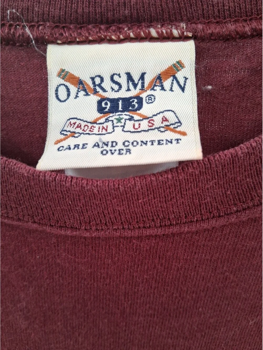 Vintage Oarsman 913 Shirt Mens Small Maroon Juneau Alaska Ak Casual Travel Y2k